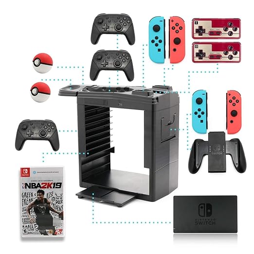 Multi-Function Charging Station for Nintendo Switch