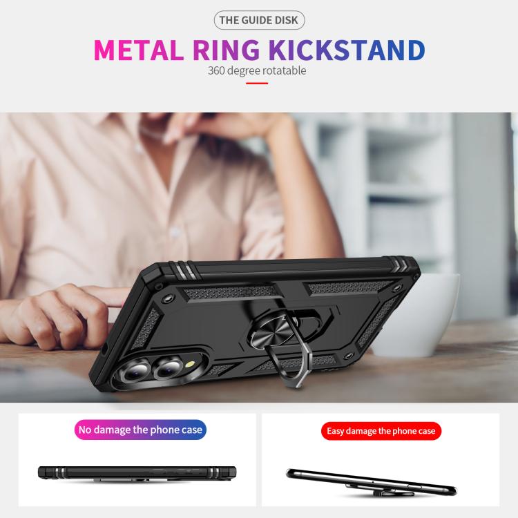 Shockproof Case with 360° Rotating Ring for Samsung S24/S25