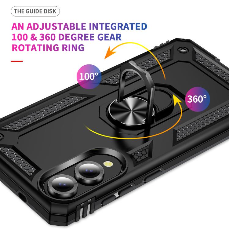 Shockproof Case with 360° Rotating Ring for Samsung S24/S25