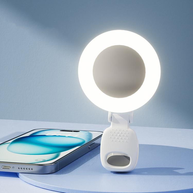 Clip-On Selfie Ring Light with Mirror