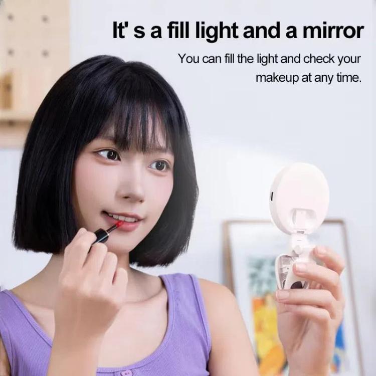 Clip-On Selfie Ring Light with Mirror