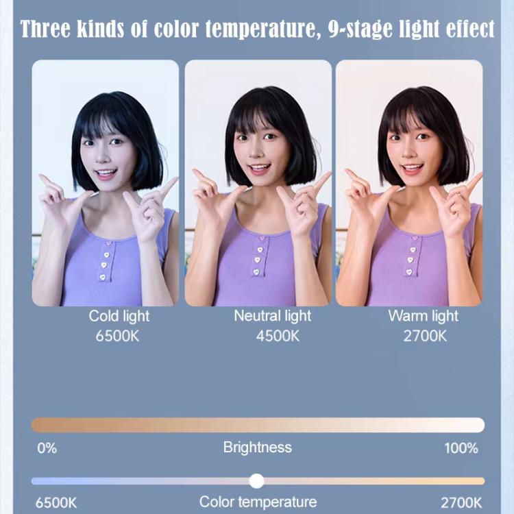 Clip-On Selfie Ring Light with Mirror