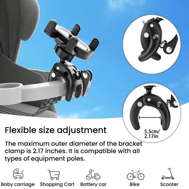 Phone Holder With Secure Clamp