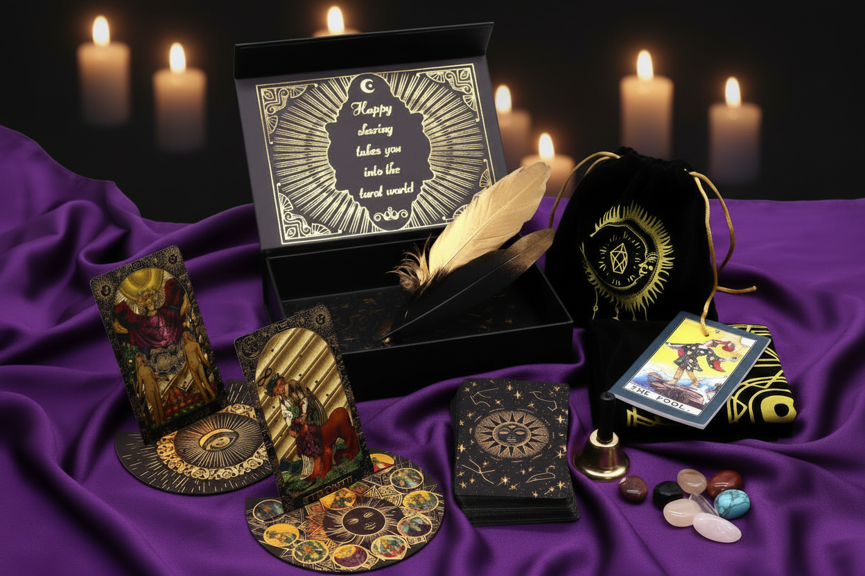 Gold Foil Tarot Gift Set - Let the Magic Begin