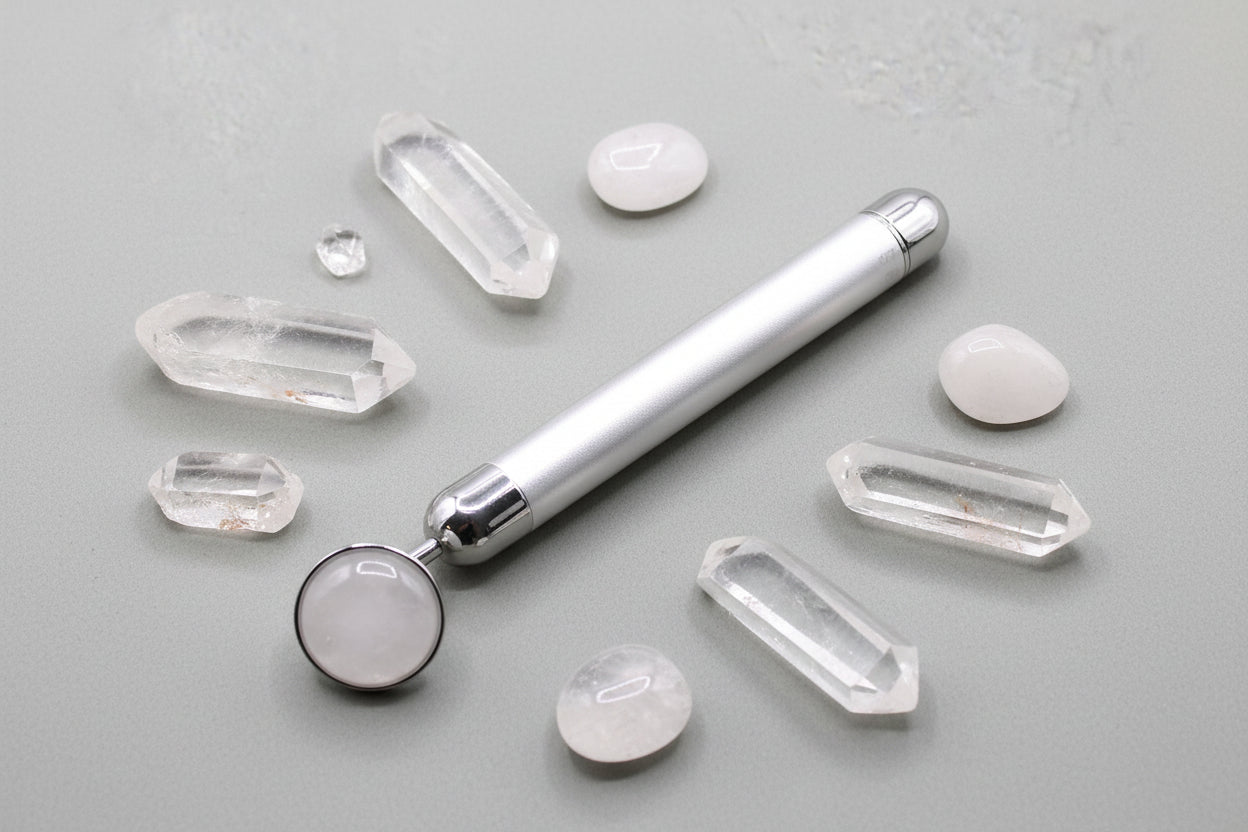 Gemstone Vibration Massage Tool - Clear Quartz