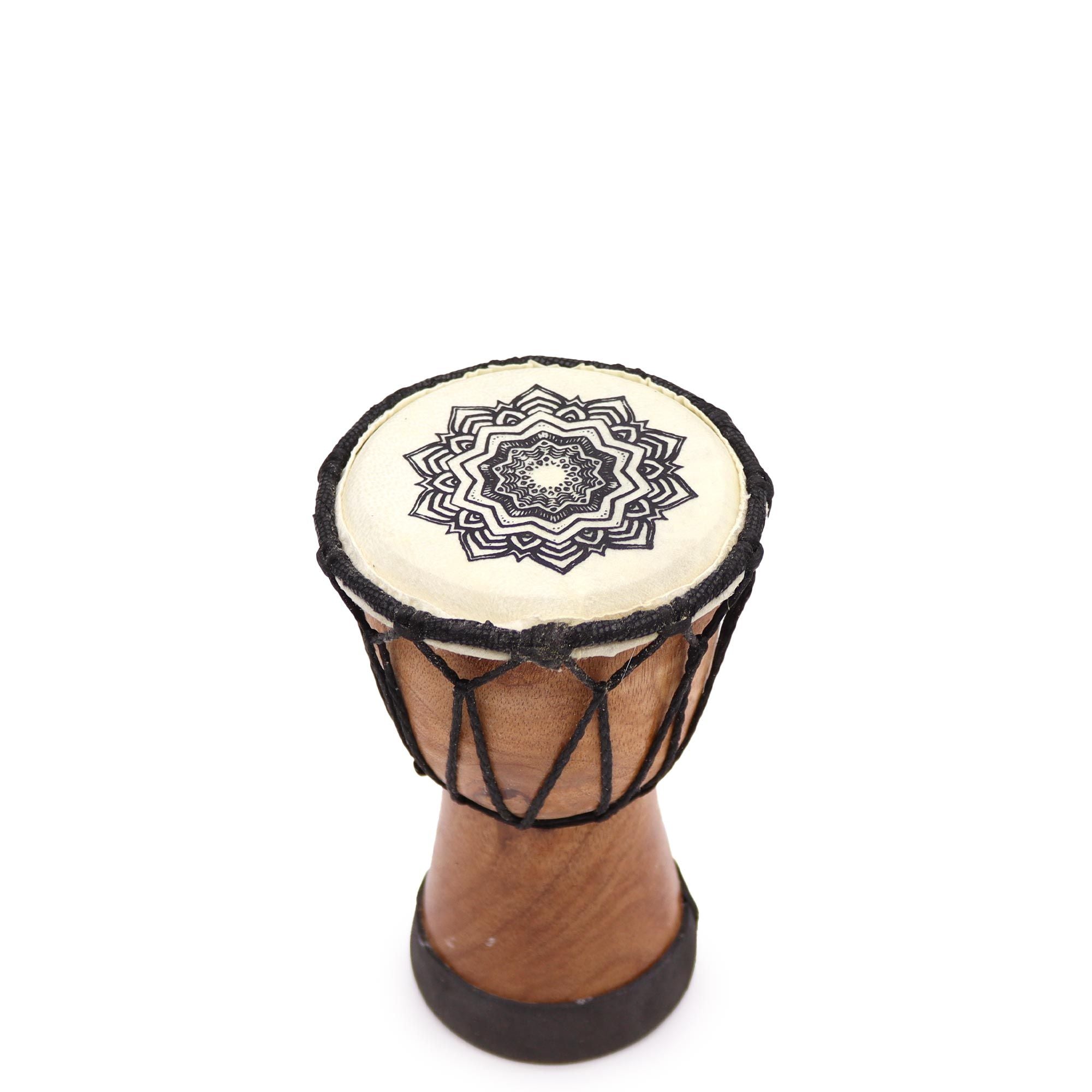 Wide Top Djembe Drum 15cm - Mandala