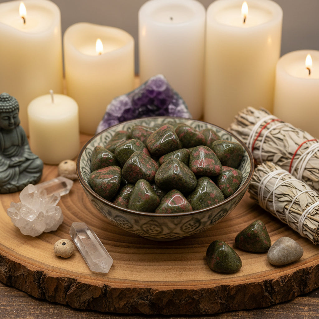 Large Unakite - Tumbled - 24 pieces