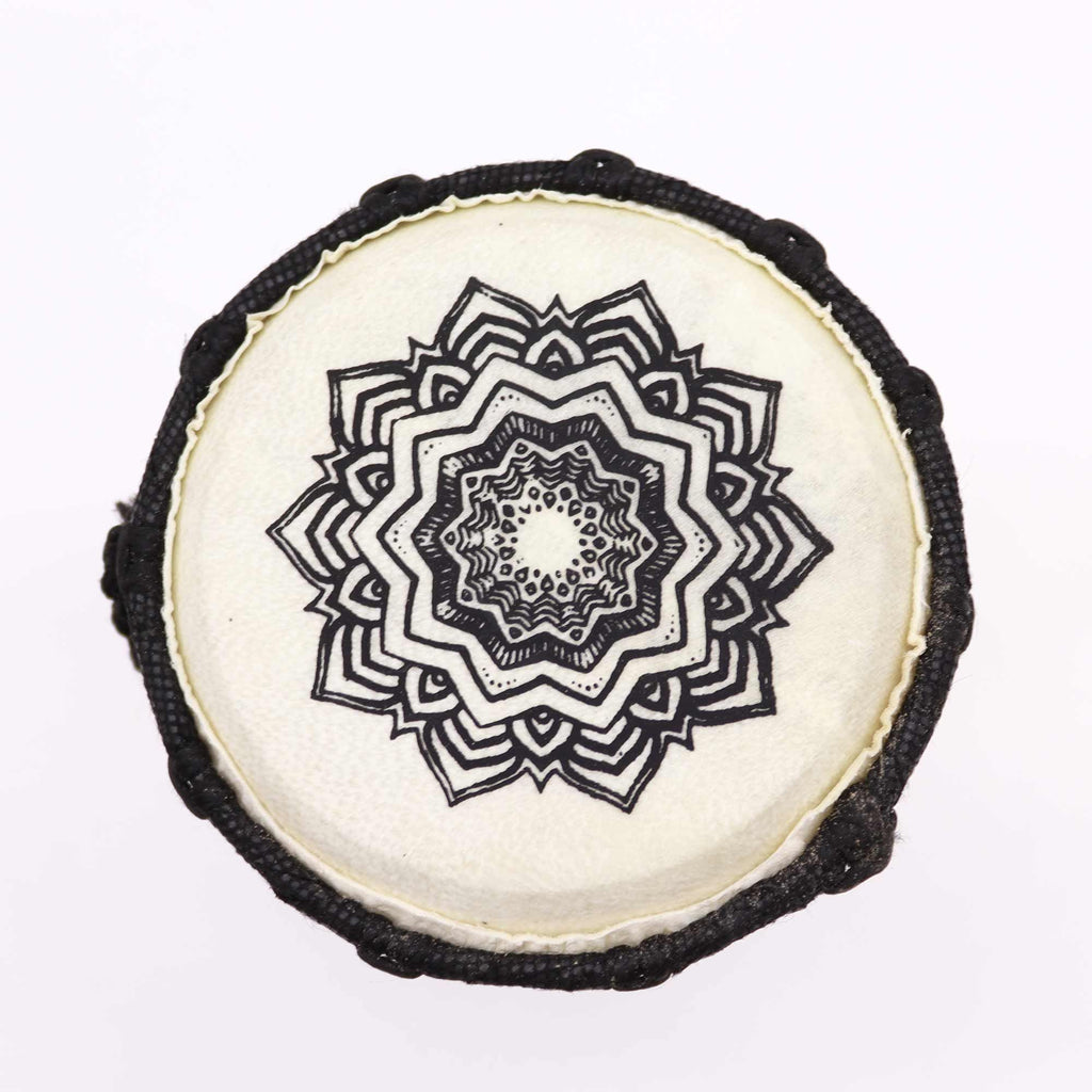 Wide Top Djembe Drum 15cm - Mandala