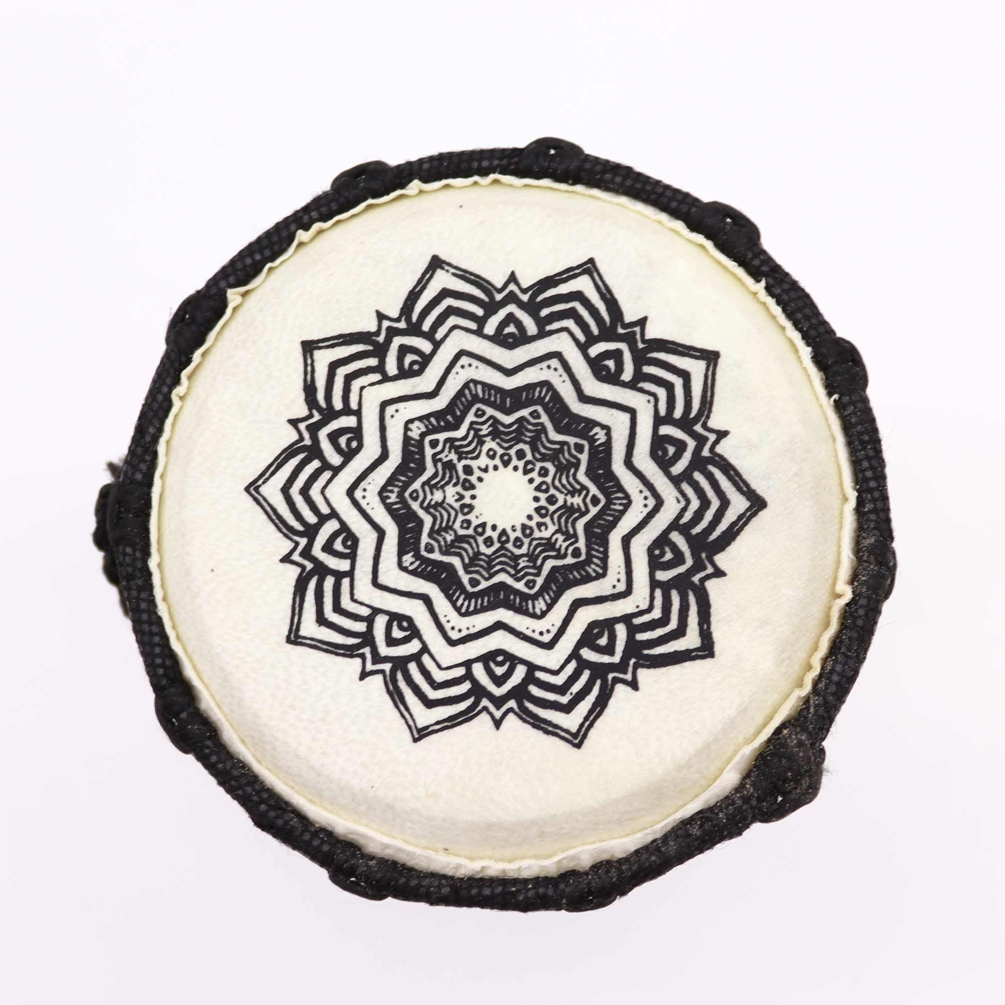 Wide Top Djembe Drum 15cm - Mandala