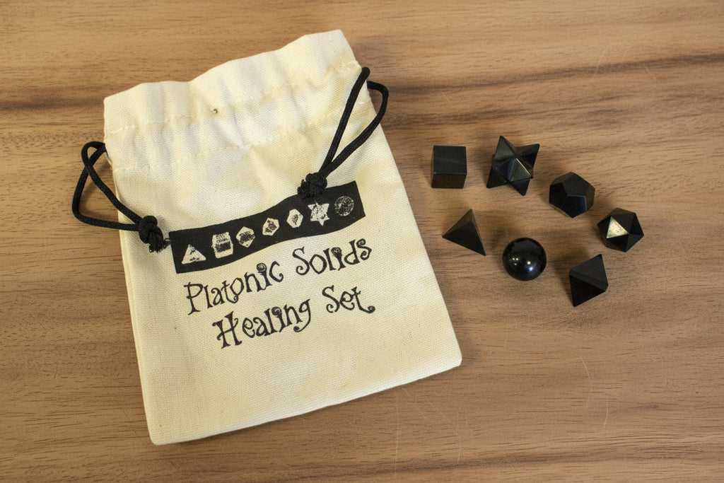 Geometric 7 Piece Black Agate Set