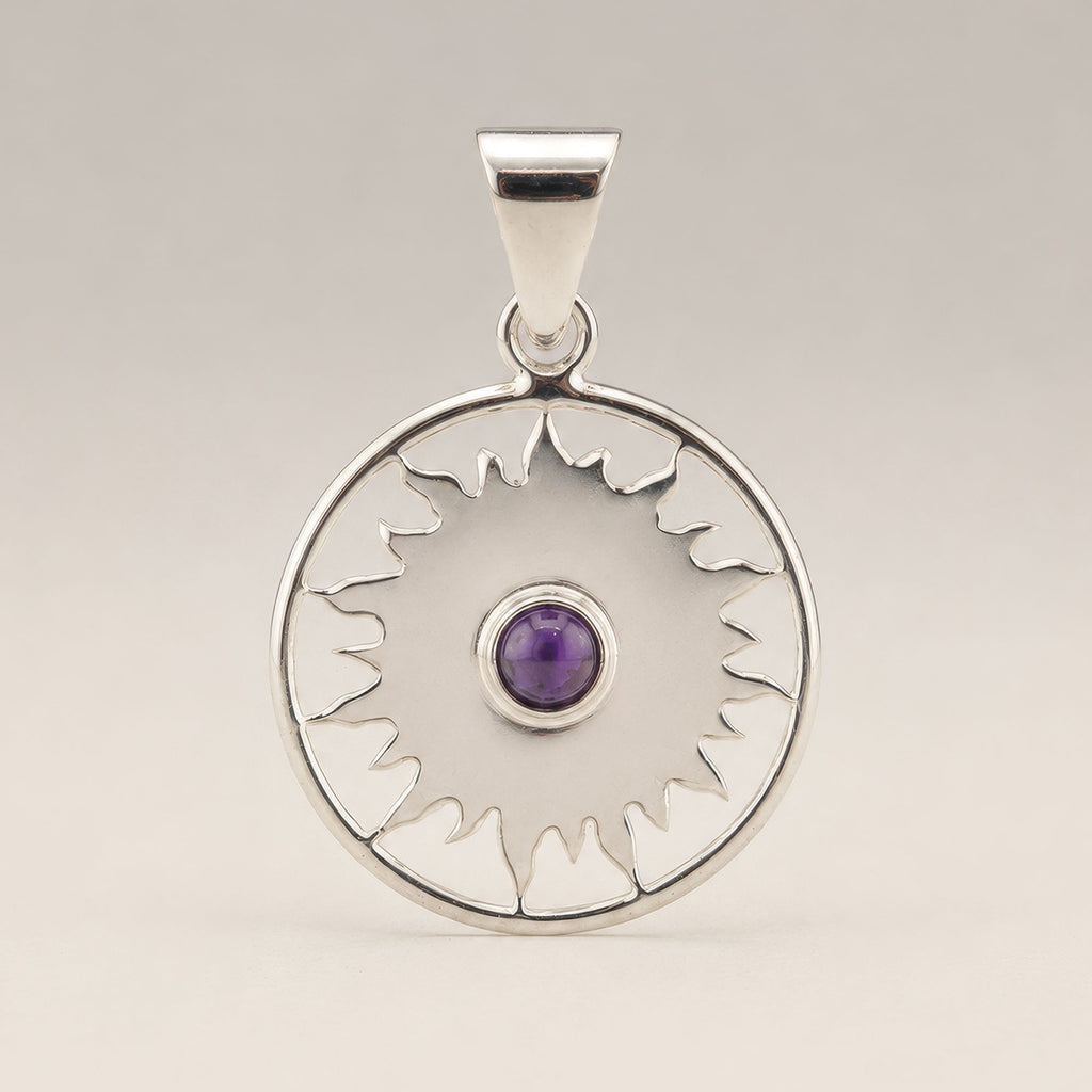 Devotional Pendant Necklace - Sun Worship - Amethyst
