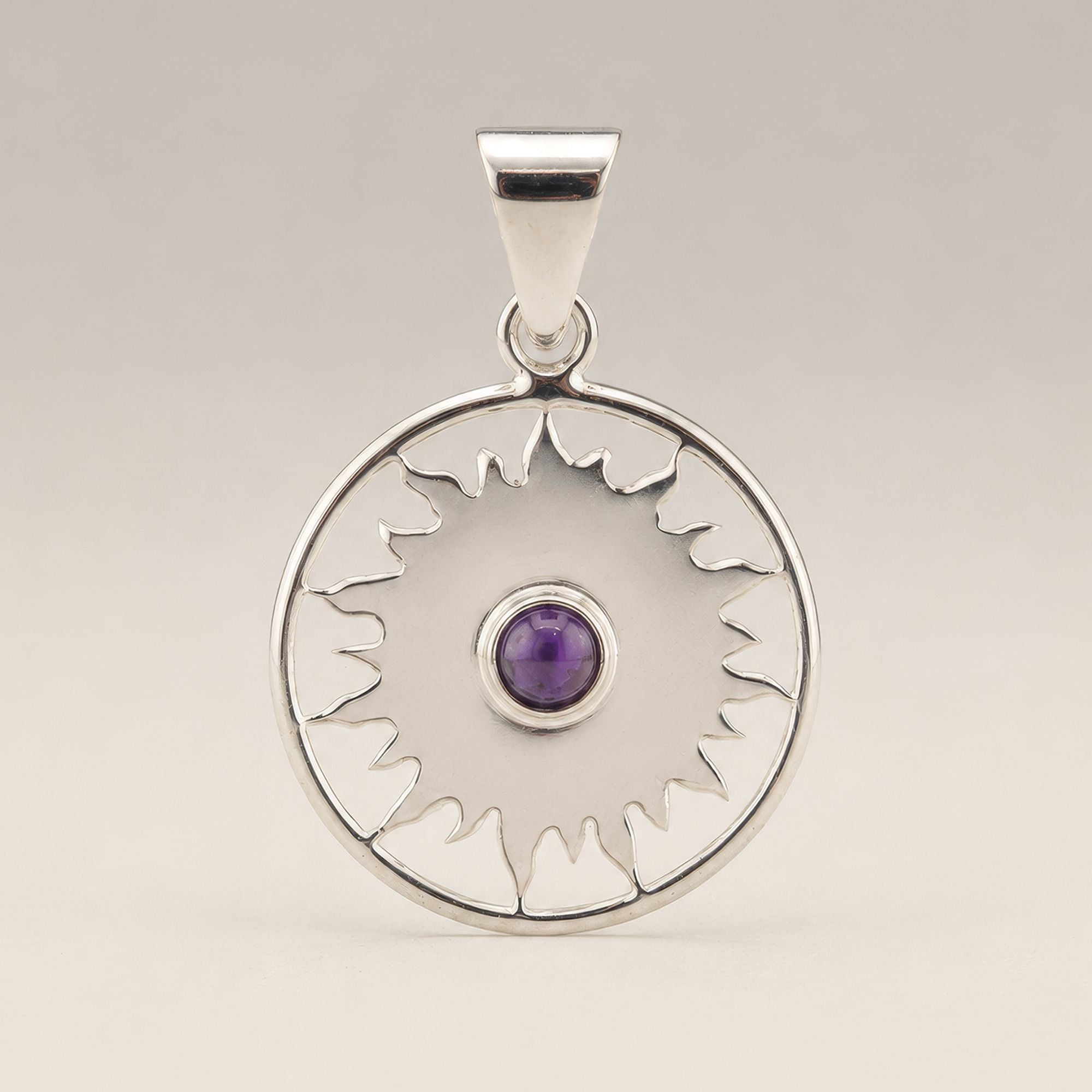 Devotional Pendant Necklace - Sun Worship - Amethyst