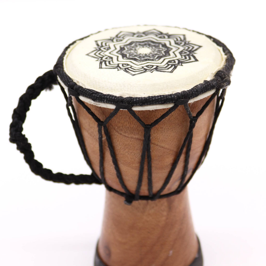 Wide Top Djembe Drum 15cm - Mandala