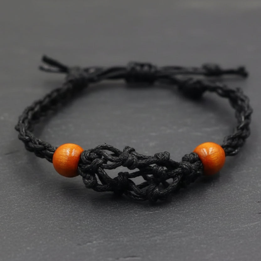 Gemstone Bracelet Cord - Black