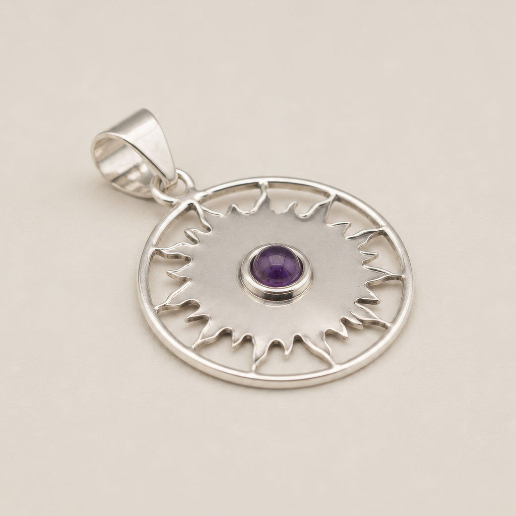 Devotional Pendant Necklace - Sun Worship - Amethyst