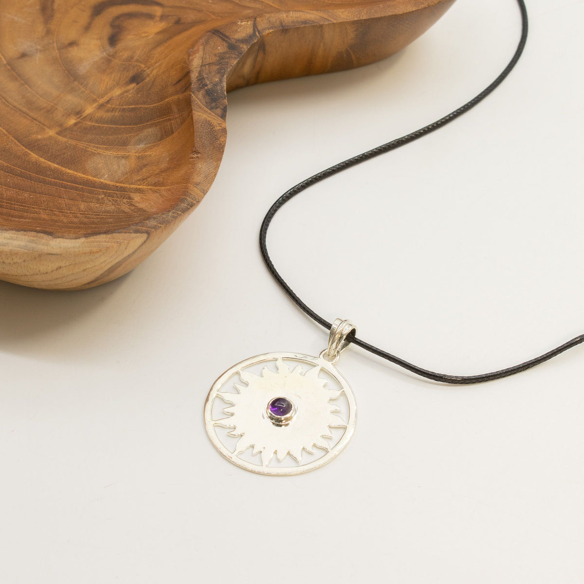 Devotional Pendant Necklace - Sun Worship - Amethyst