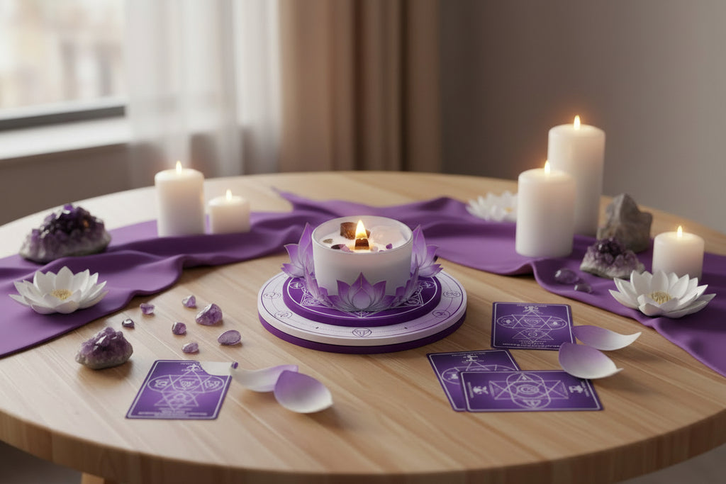 Chakra Crystal Candles - Crown