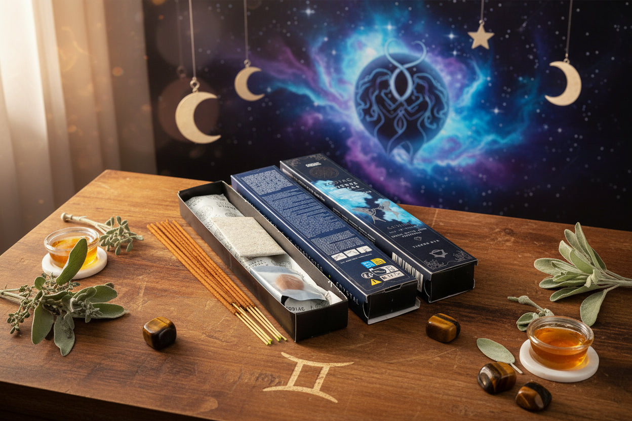 Incense & Gemstone Zodiac Gift Set - Gemini