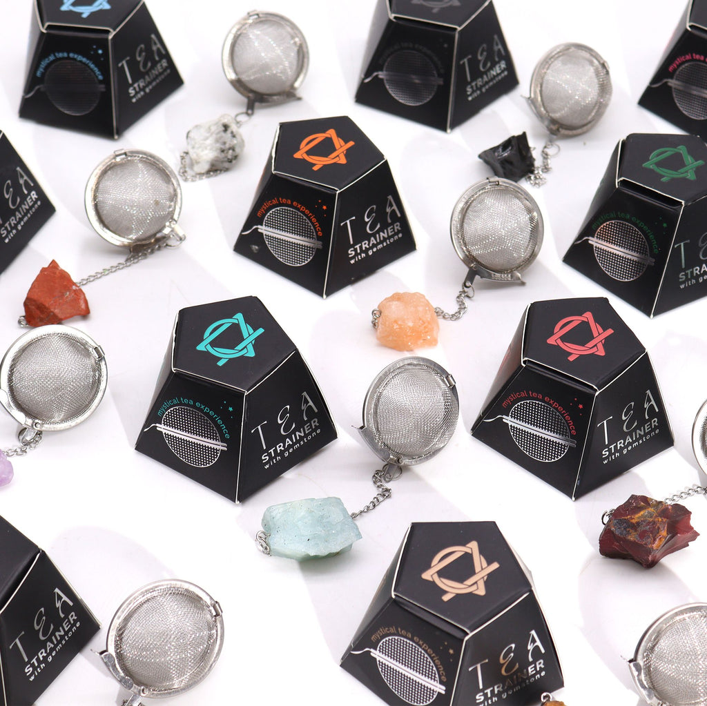 Raw Crystal Tea Strainer - Aquamarine
