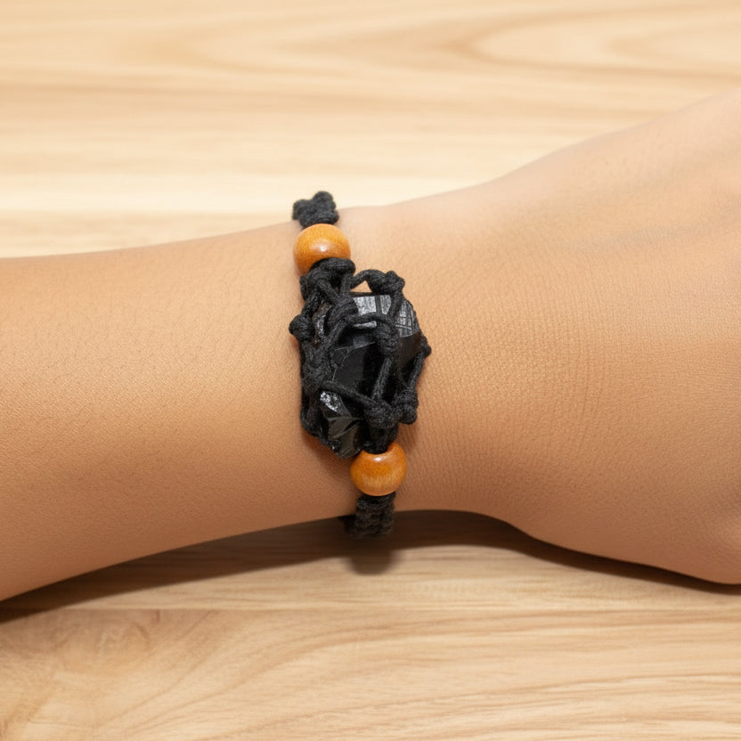 Gemstone Bracelet Cord - Black