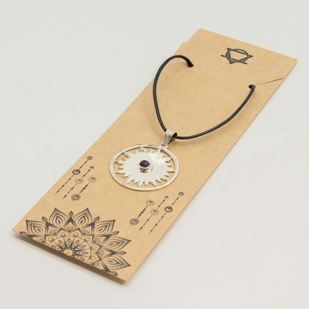Devotional Pendant Necklace - Sun Worship - Amethyst