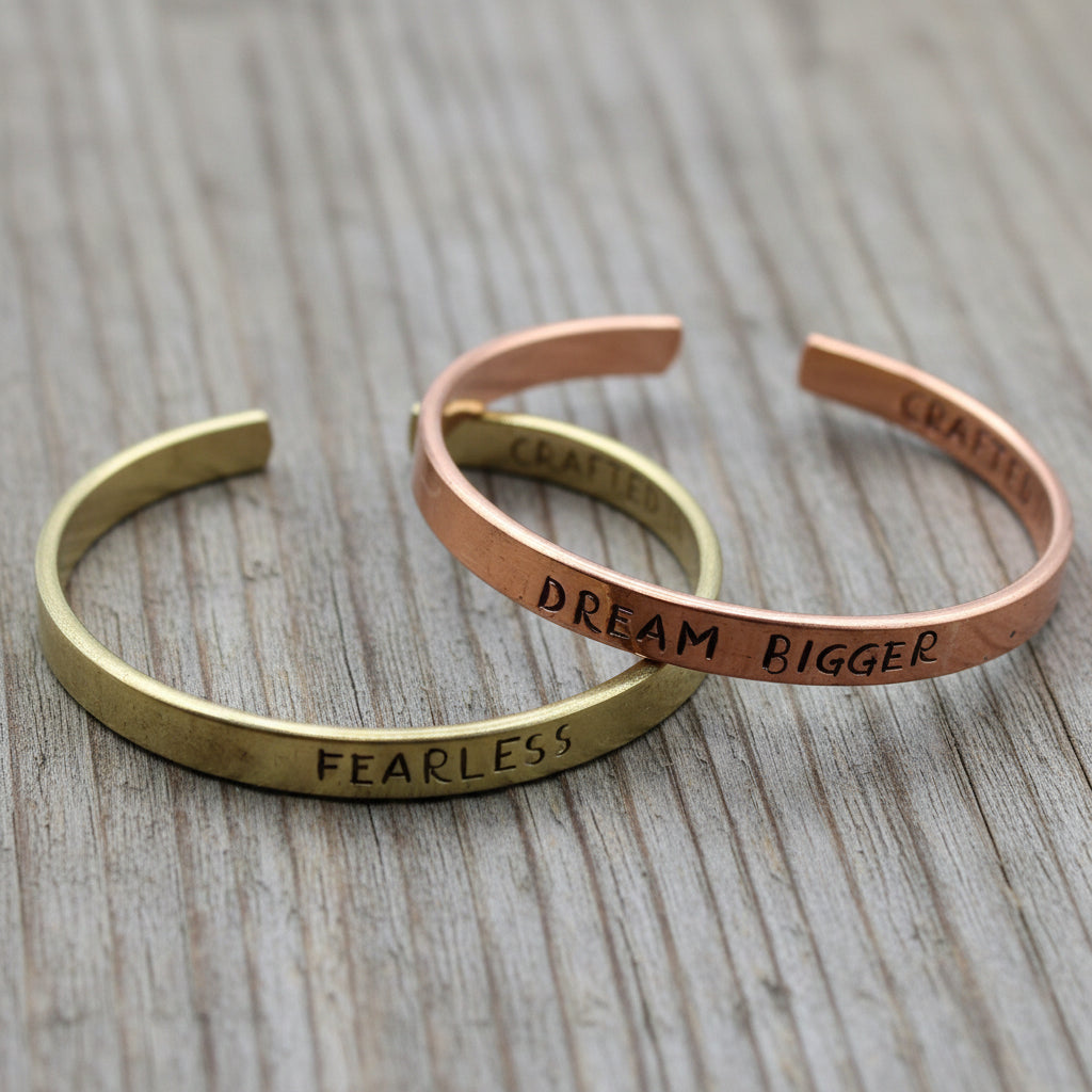 Copper Bracelet - Positive Messages