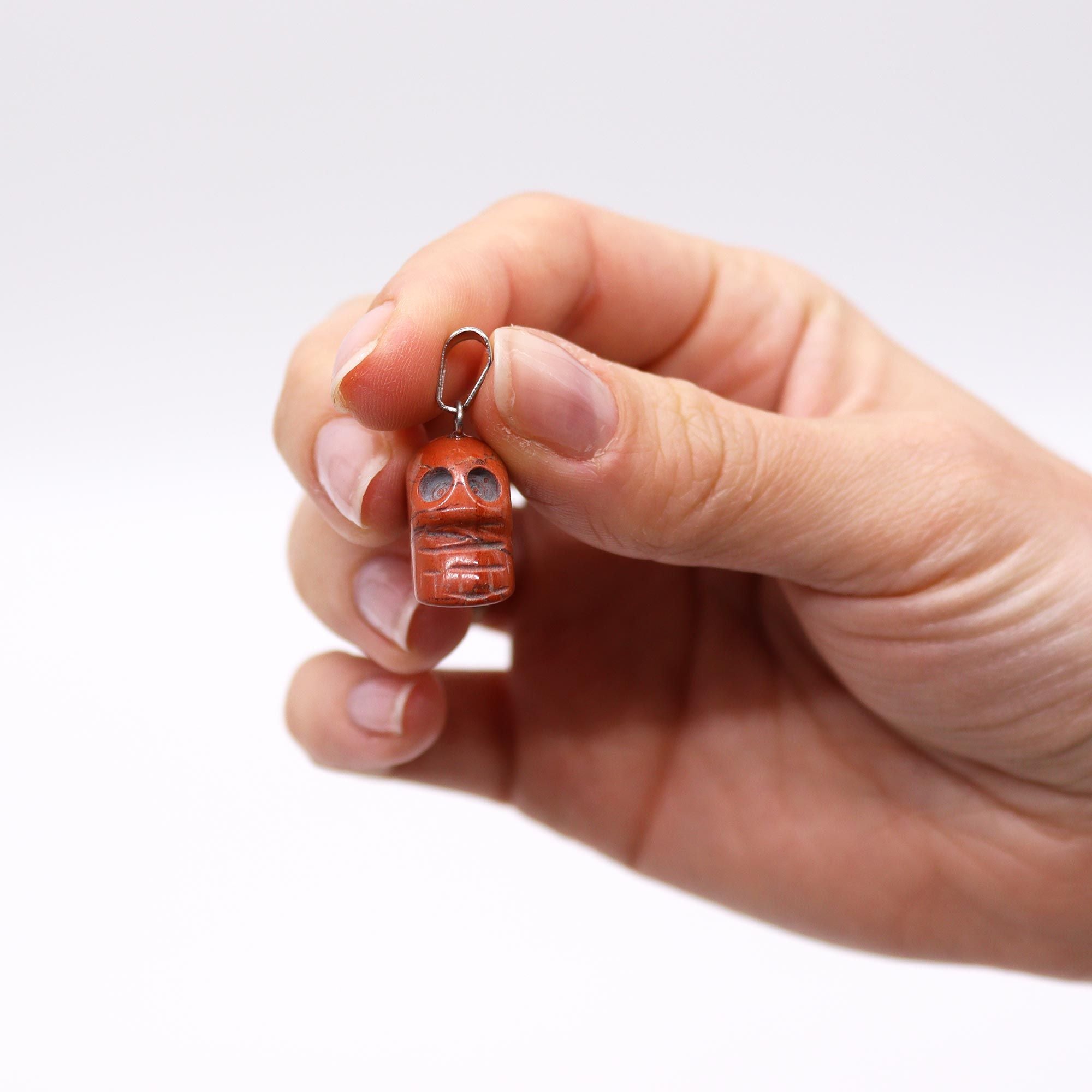 Gemstone Mini Skull Pendants - 12 pieces