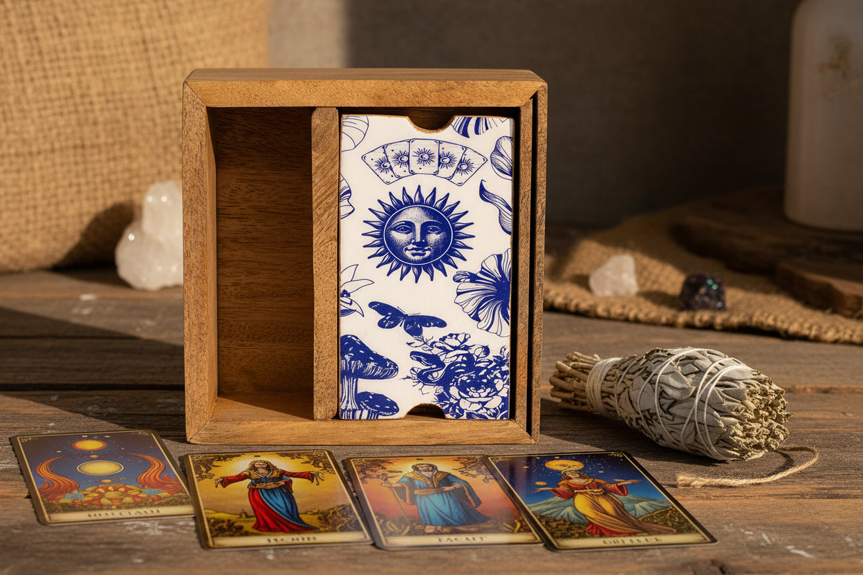 Tarot Box with Card Holder - Two Section