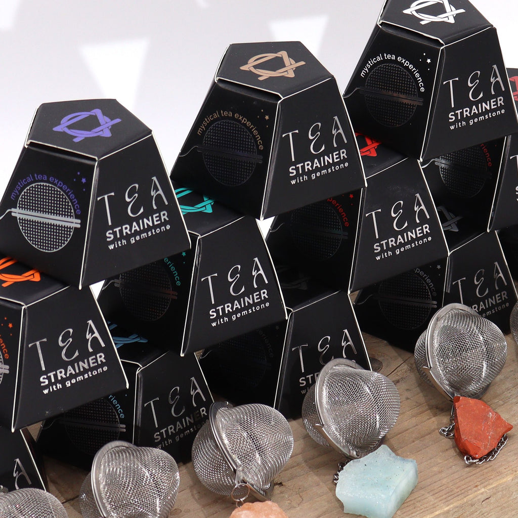 Raw Crystal Tea Strainer - Aquamarine