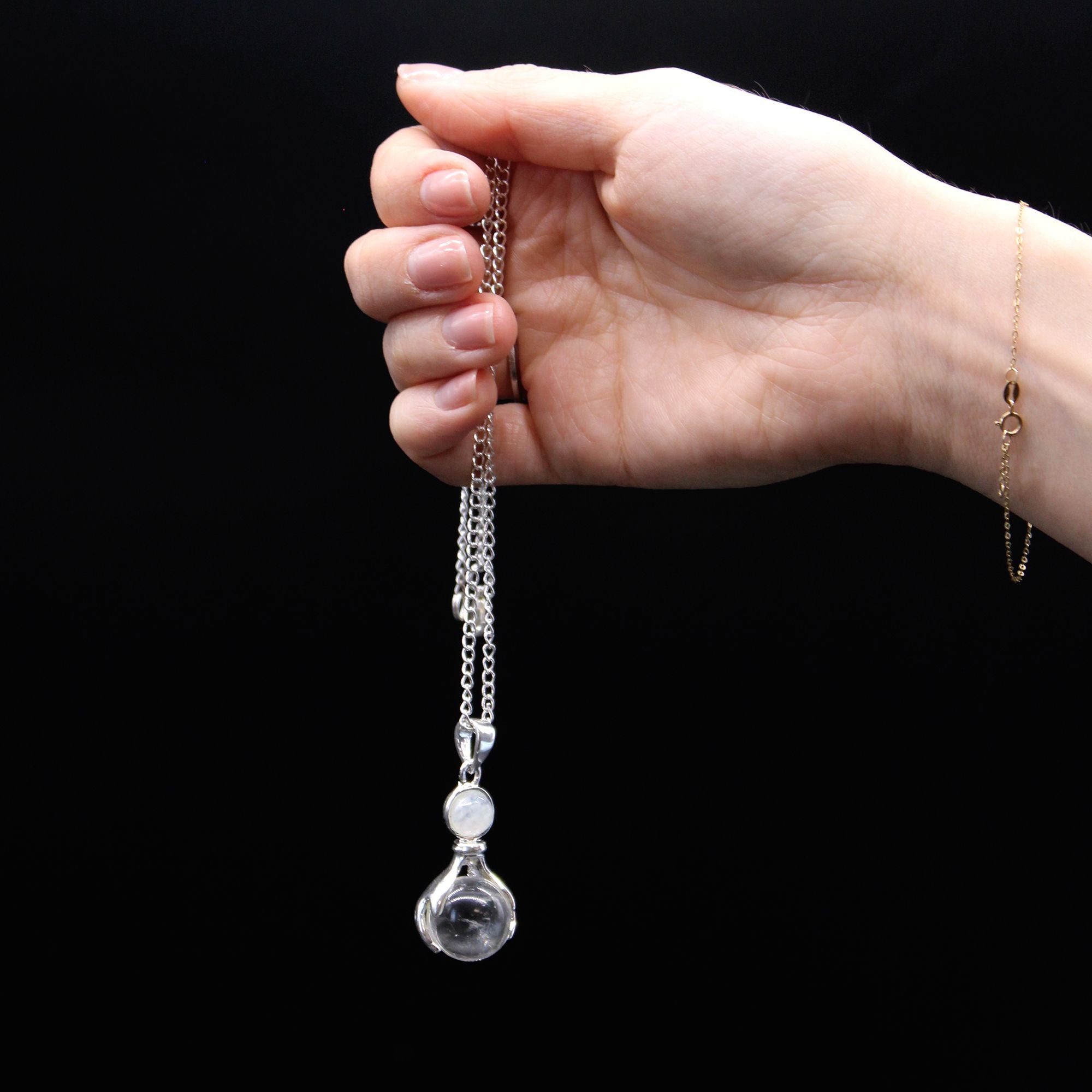 Healing Hands Necklace - Clear Quartz