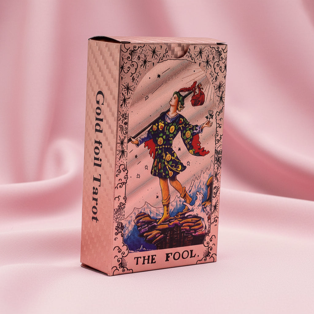 Rose Gold Foil Tarot Card Set - Moon Phase