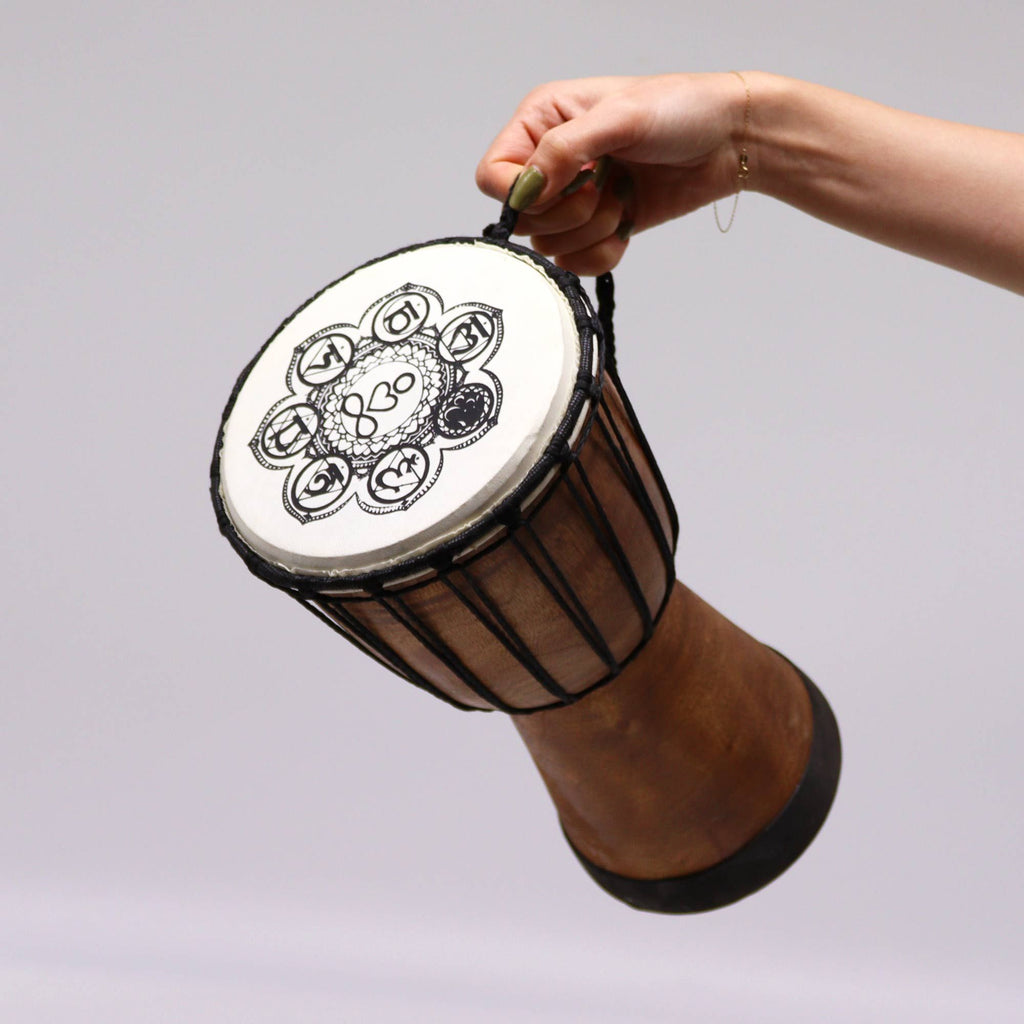 Wide Top Djembe Drum 17cm - Chakra