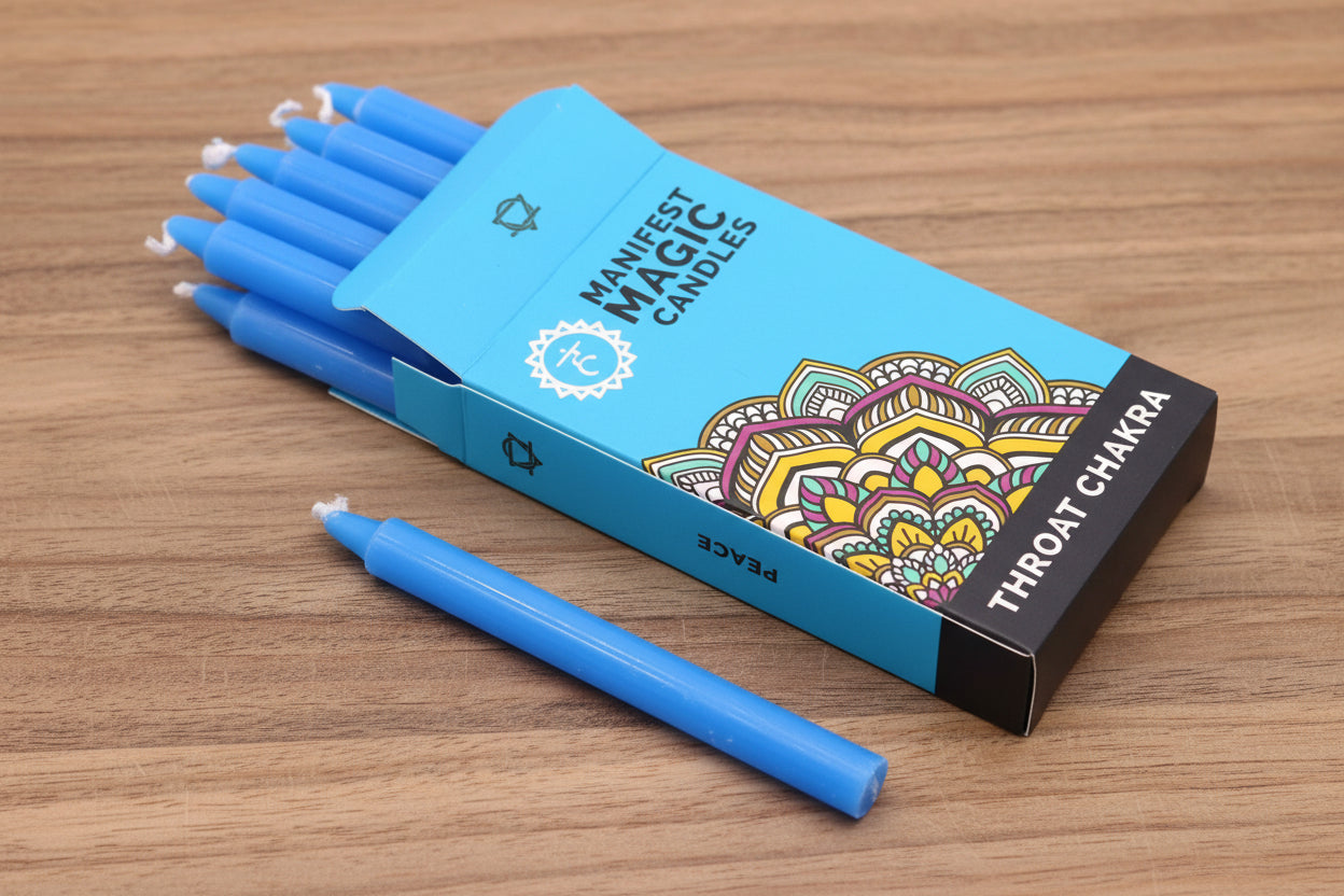 Manifest Magic Candles - Throat Chakra