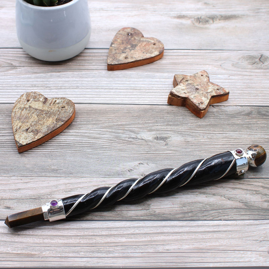 Twisted Healing Wand - Golden Tiger Eye