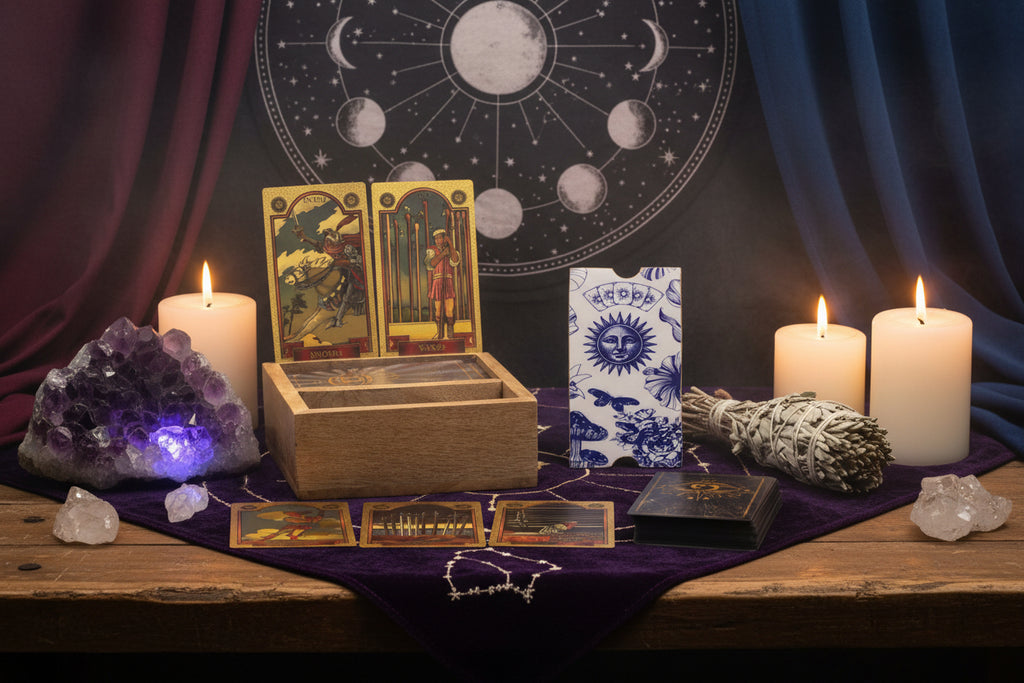 Tarot Box with Card Holder - Two Section