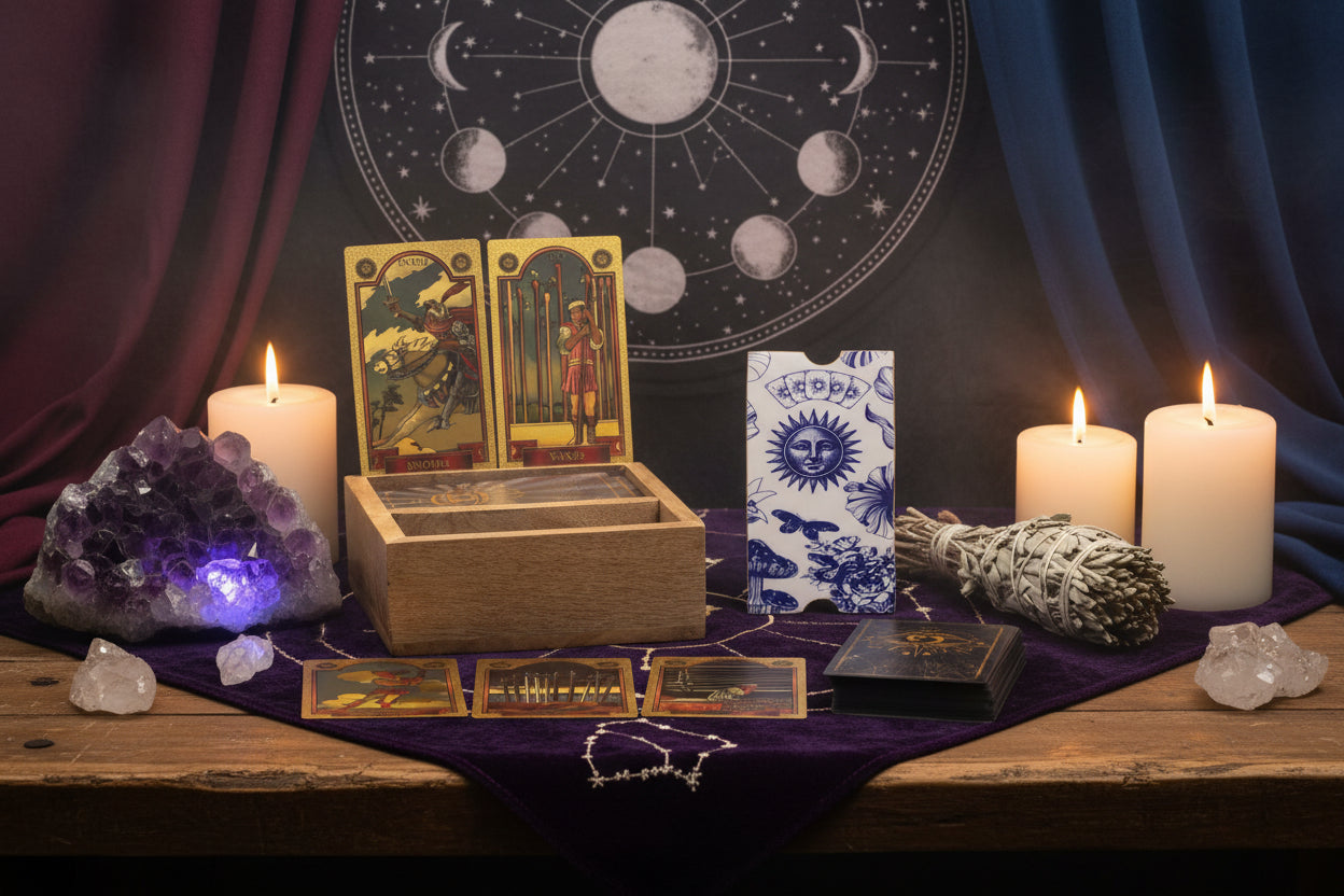 Tarot Box with Card Holder - Two Section
