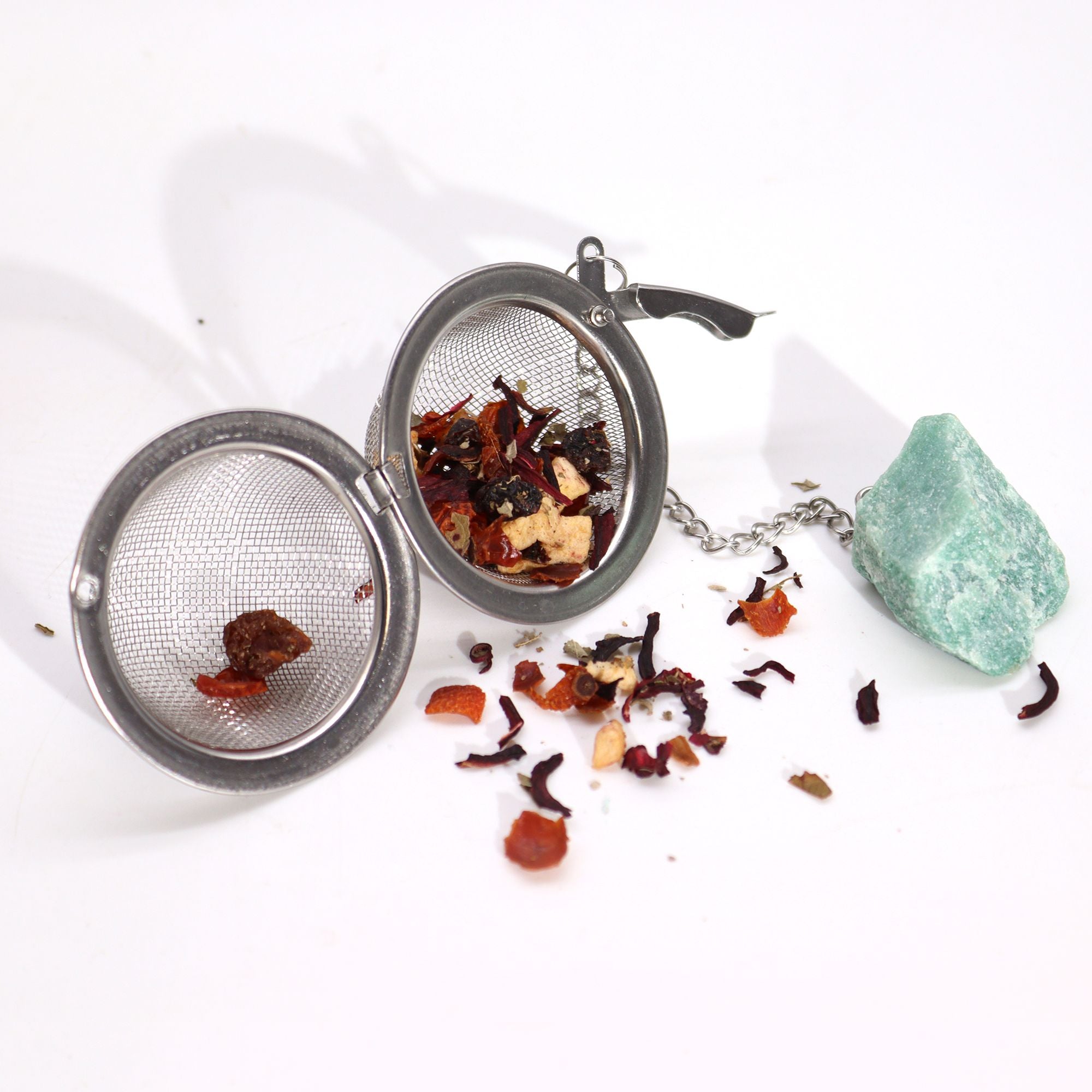 Raw Crystal Tea Strainer - Green Aventurine