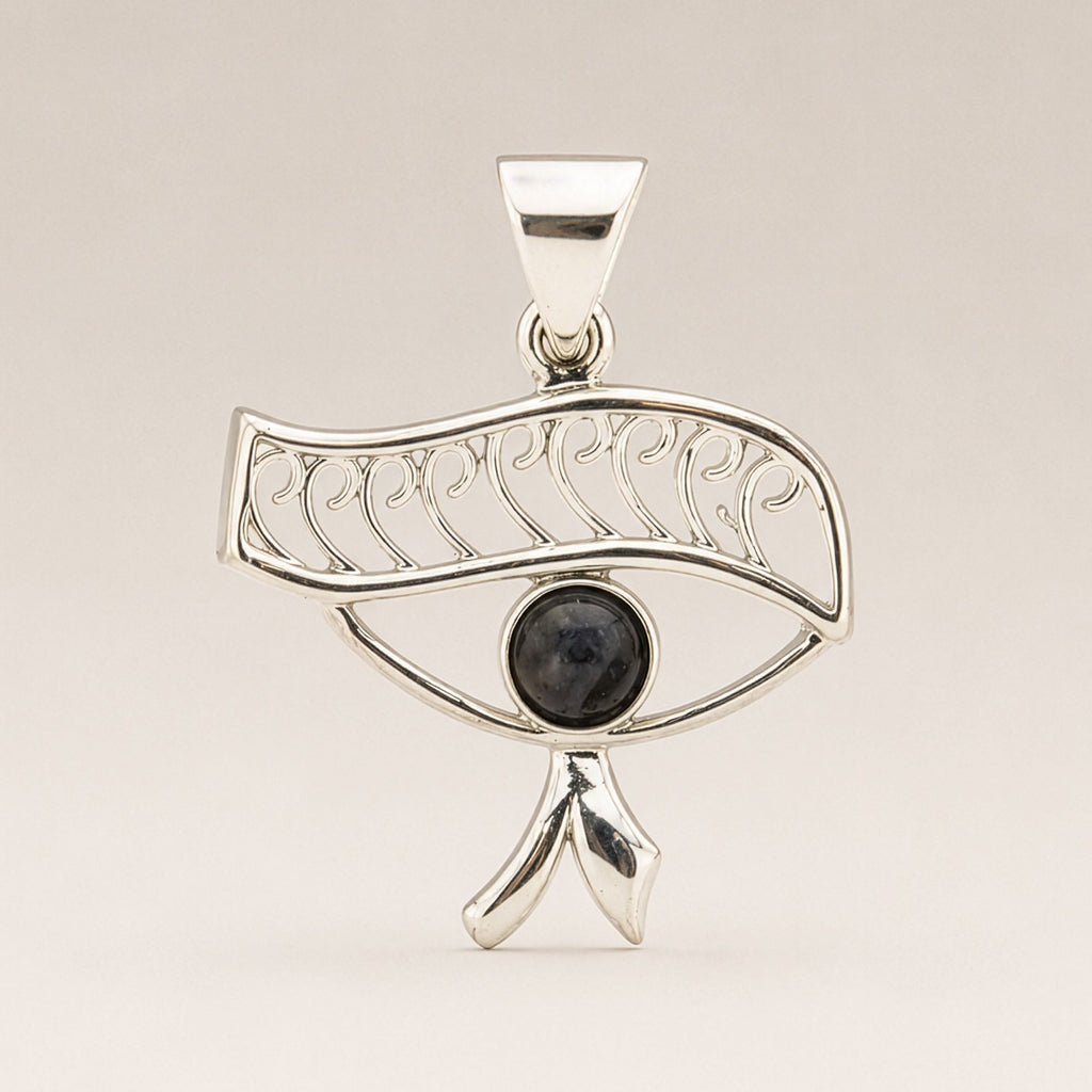 Devotional Pendant Necklace - Cleopatra Eye - Iolite