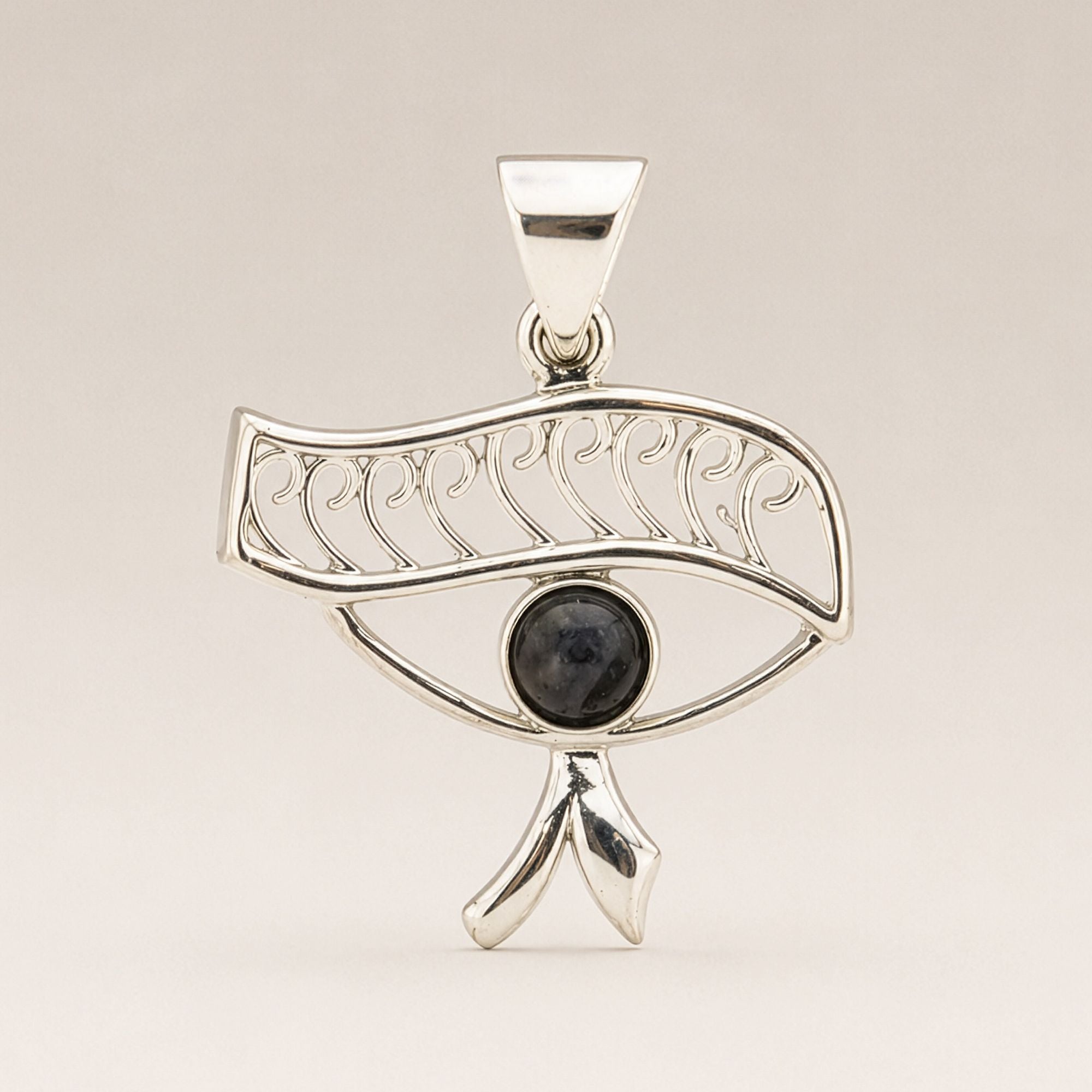 Devotional Pendant Necklace - Cleopatra Eye - Iolite