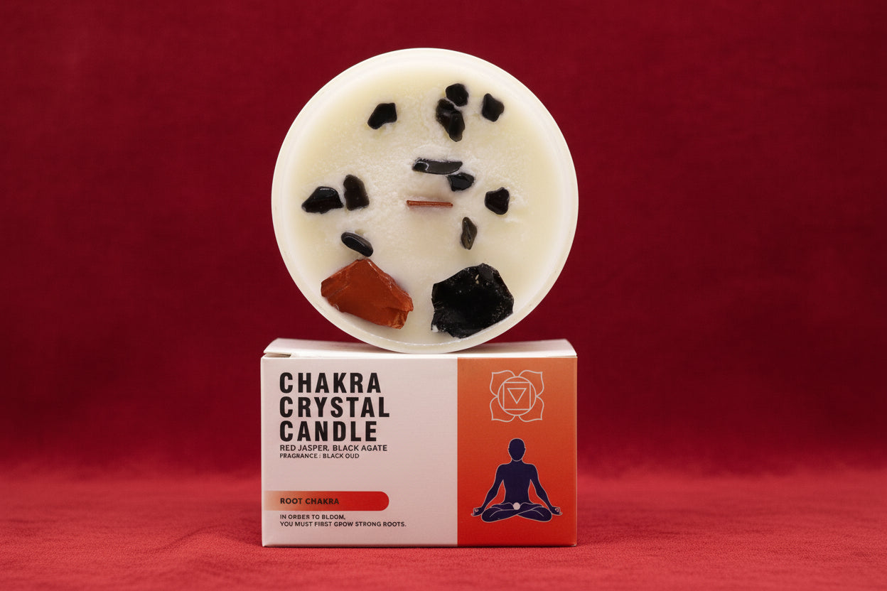 Chakra Crystal Candles - Root
