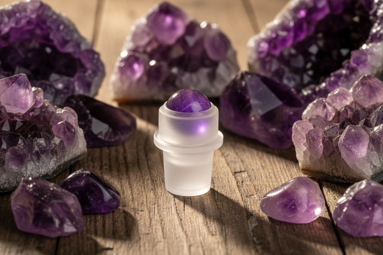 Gemstone Roller Tip for 5ml Bottle - Amethyst