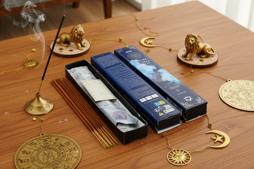 Incense & Gemstone Zodiac Gift Set -  Leo