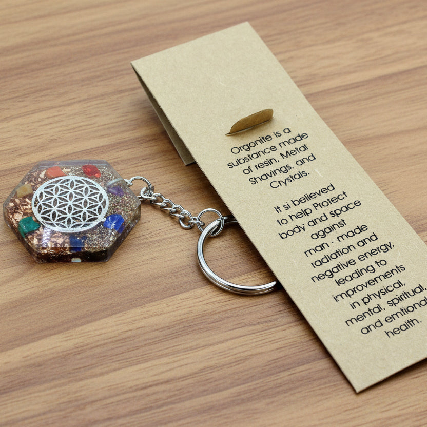 Orgonite Power Keyring - Flower of Life