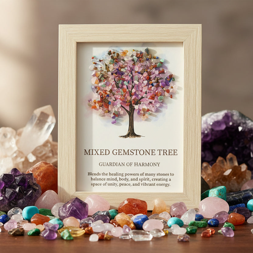 Gemstone Picture - Tree of Life - Mixed