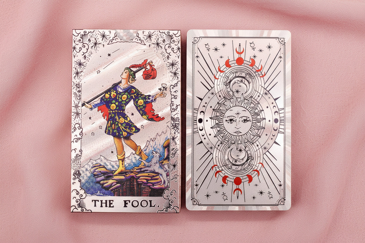 Rose Gold Foil Tarot Card Set - Moon Phase