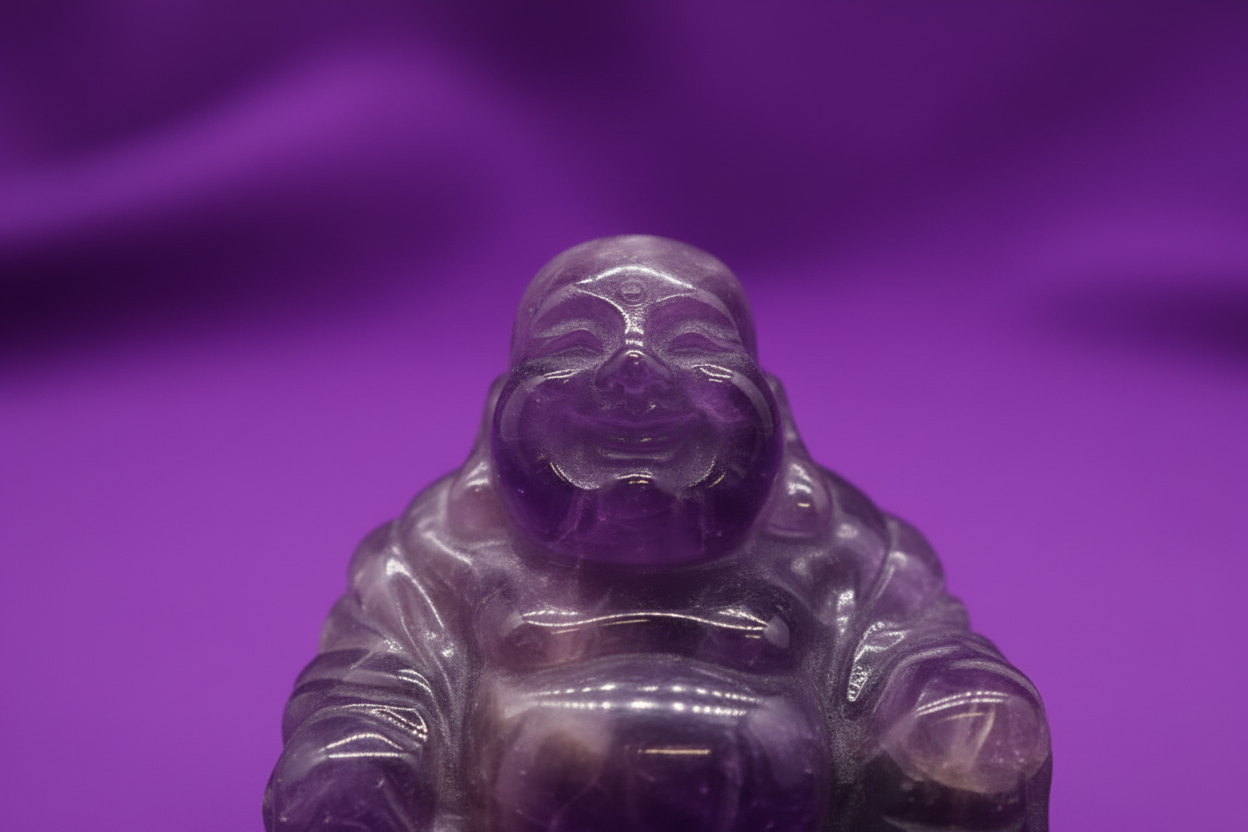 Gemstone Small Buddha - Amethyst