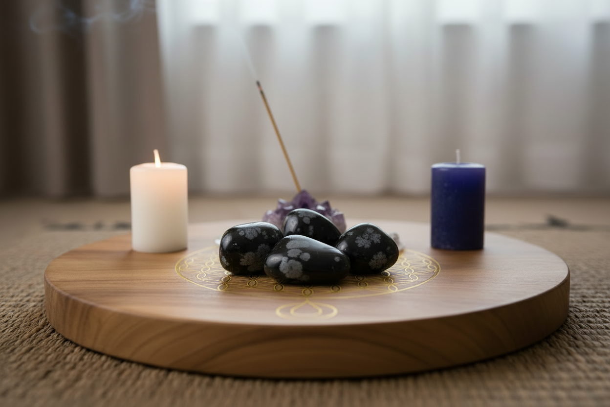 Large Snowflake Obsidian - Tumbled - 24 pieces