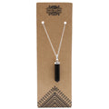 Classic Point Necklace - Black Agate