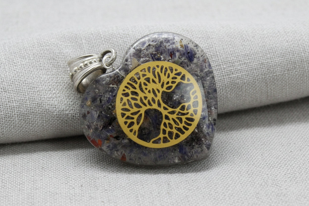 Orgonite Tree of Life Power Pendant - Heart