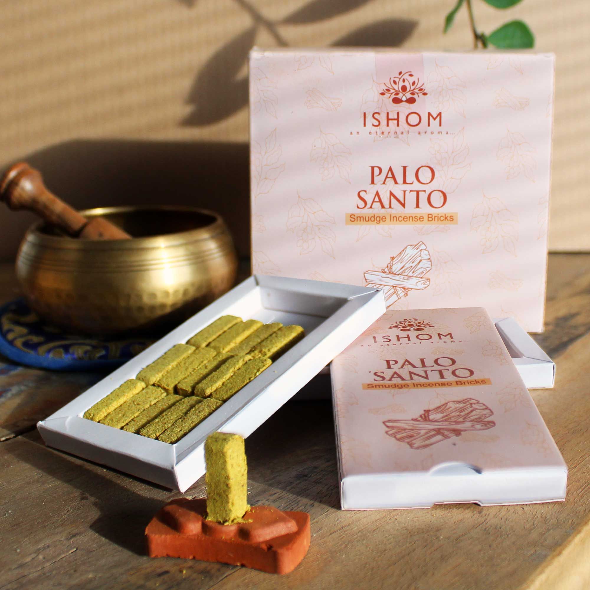 Natural Incense Smudge Bricks and Burner - Palo Santo
